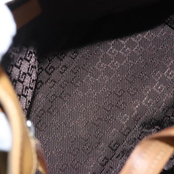 GUCCI Hand Bag Suede Beige Auth ti2755 - Picture 11 of 16